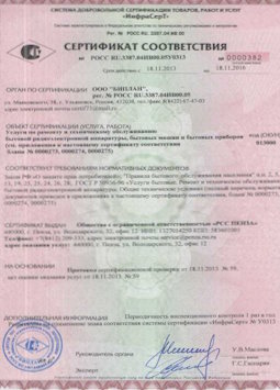 2015.06.25 Грозный - Услуги по ремонту и техническому обслуживанию приборов радиоэл. аппаратуры